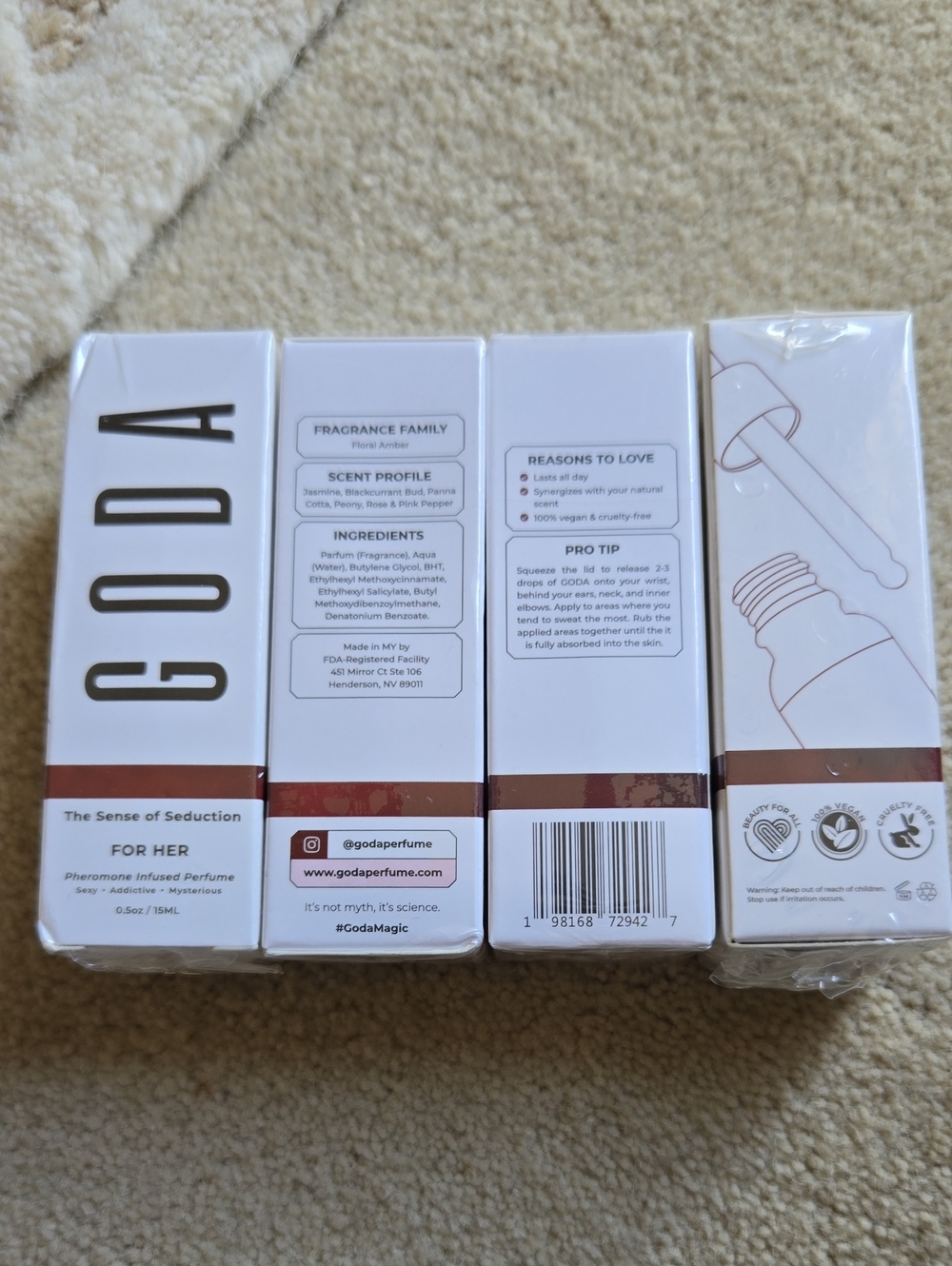 GODA The Sense of Seduction For Her - Pheremone Infused Perfume NIB - Picture 2 of 3